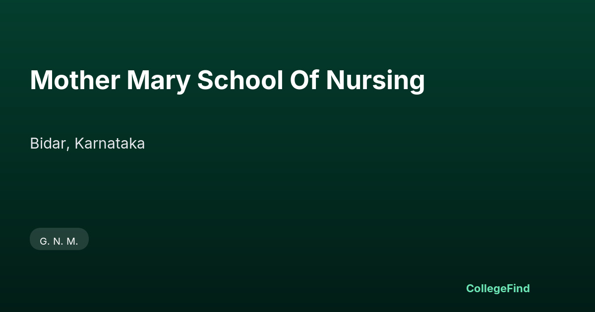 mother mary school of nursing