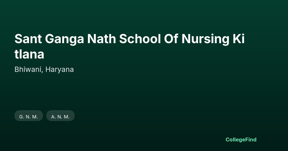 sant ganga nath school of nursing kitlana