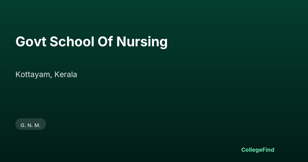 govt school of nursing
