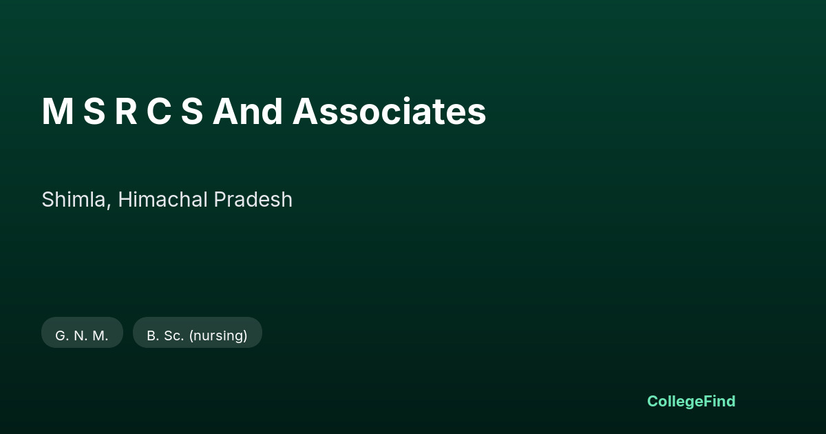 m s r c s and associates