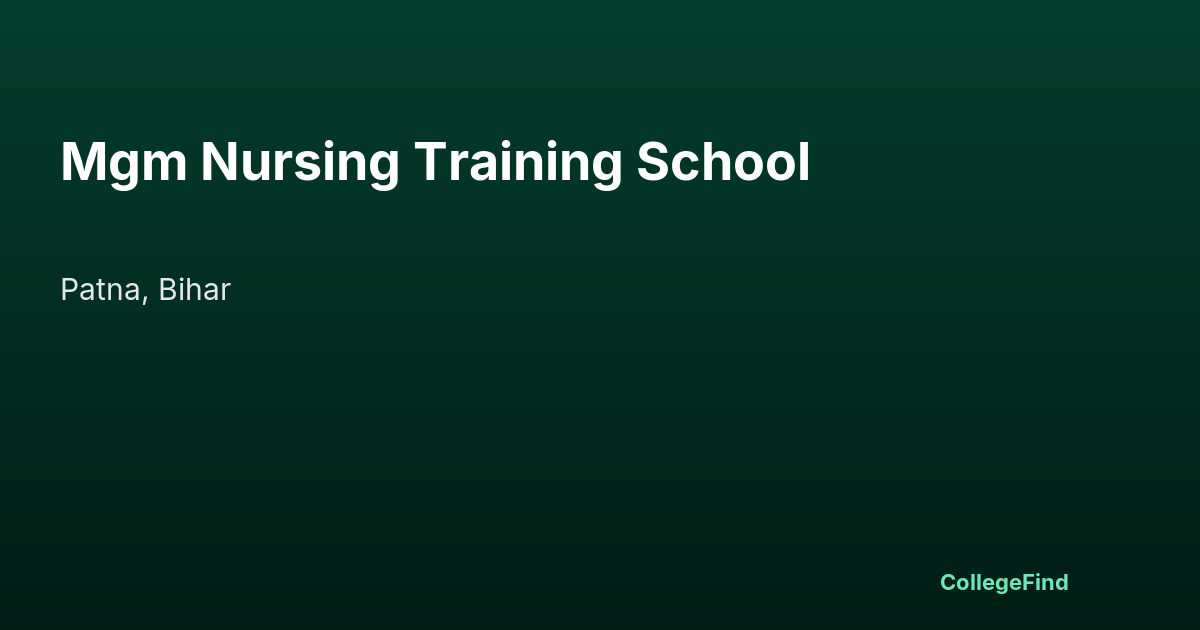 mgm nursing training school