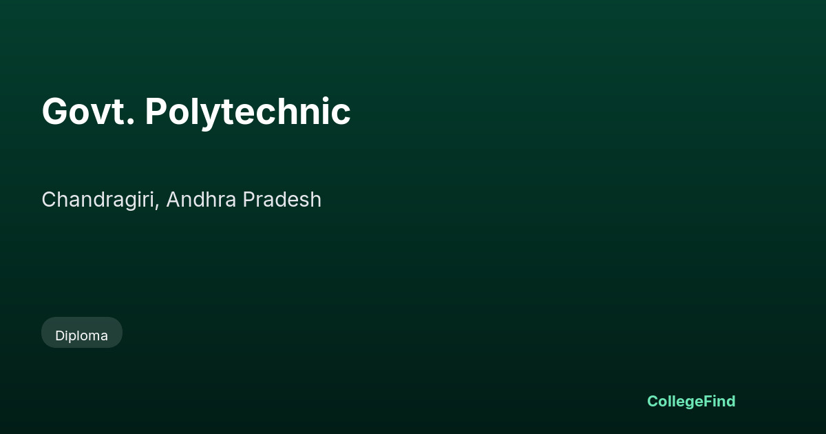 govt. polytechnic