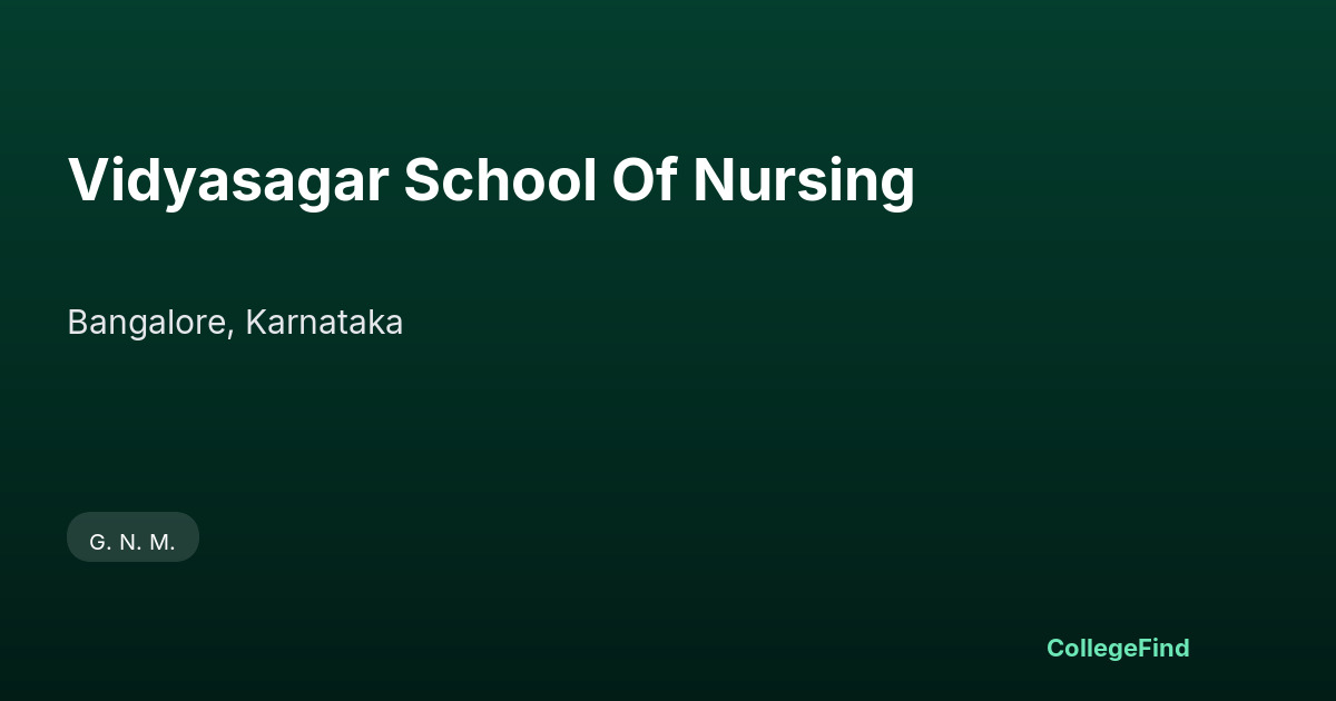 vidyasagar school of nursing