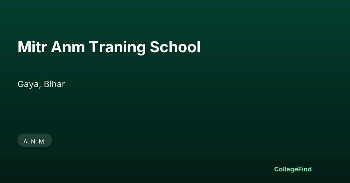 mitr anm traning school