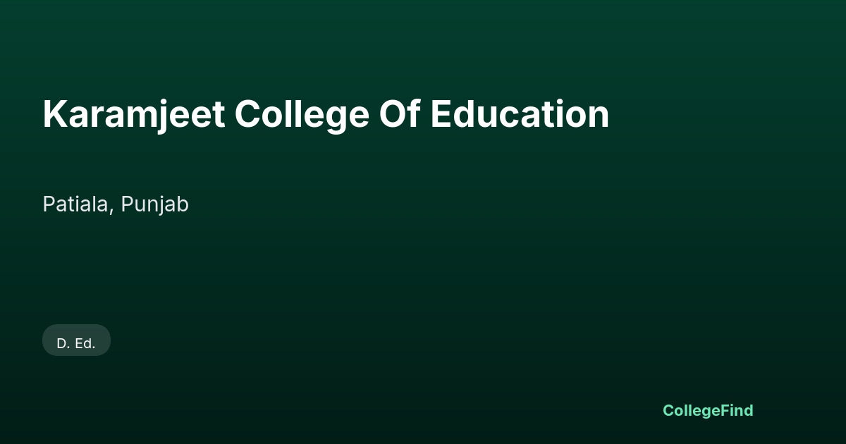 karamjeet college of education