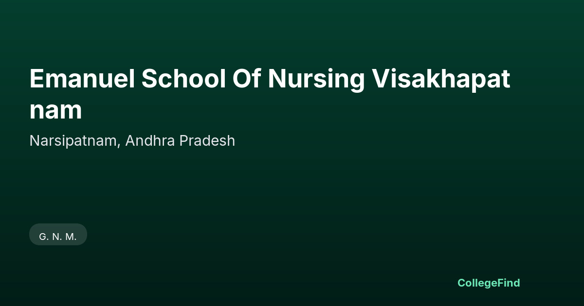 emanuel school of nursing visakhapatnam