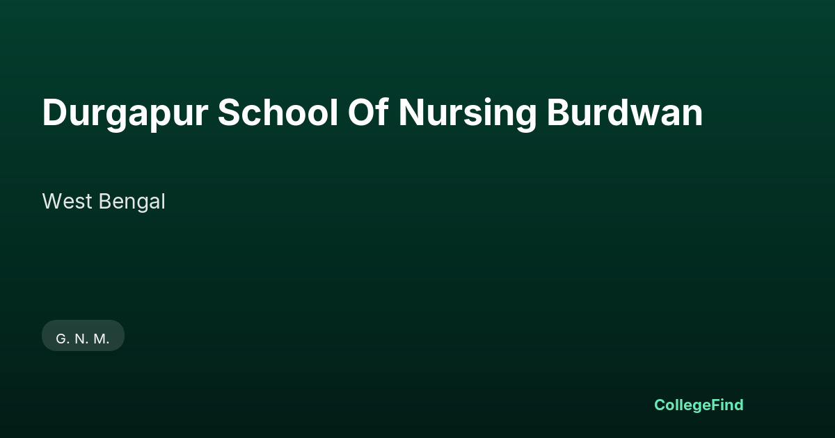 durgapur school of nursing burdwan