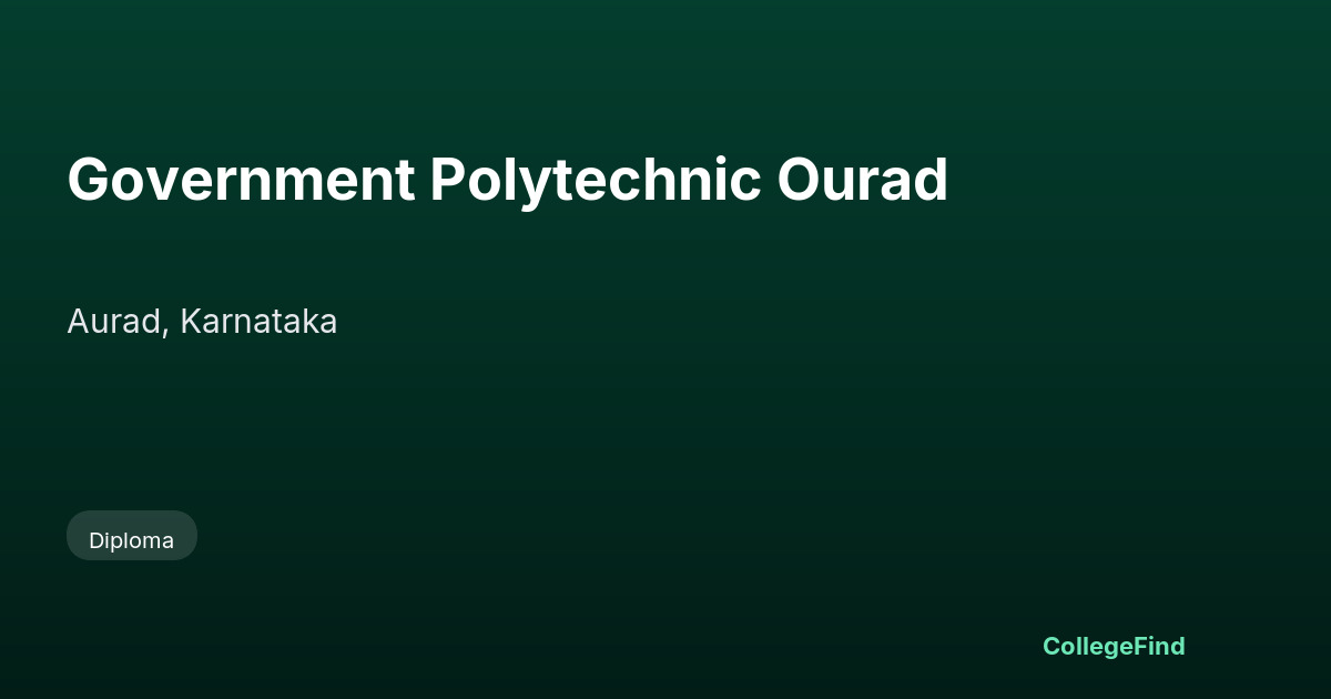 government polytechnic ourad