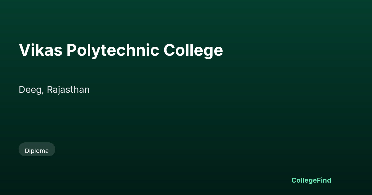 vikas polytechnic college
