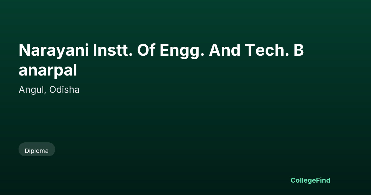 narayani instt. of engg. and tech. banarpal