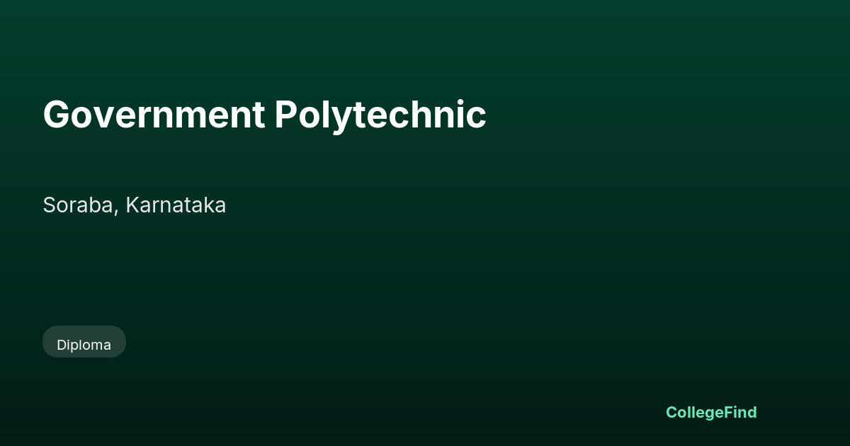 government polytechnic