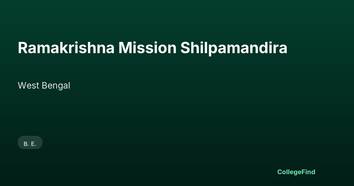 ramakrishna mission shilpamandira