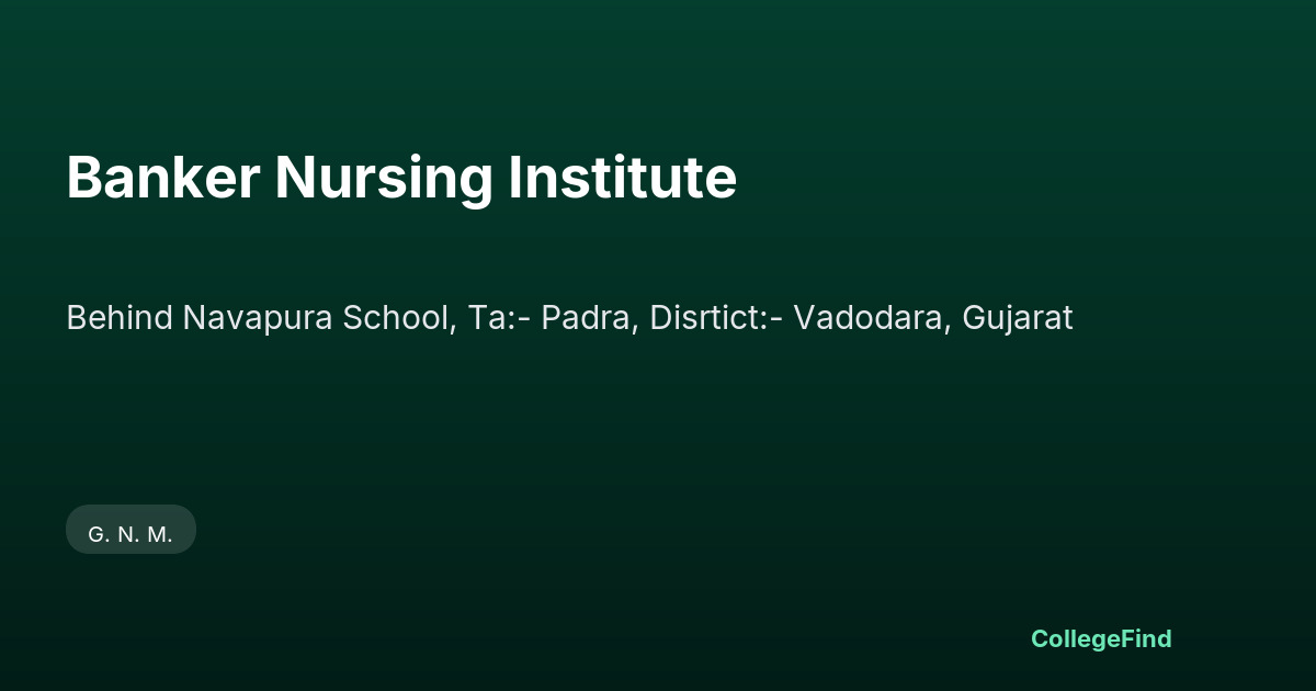 banker nursing institute