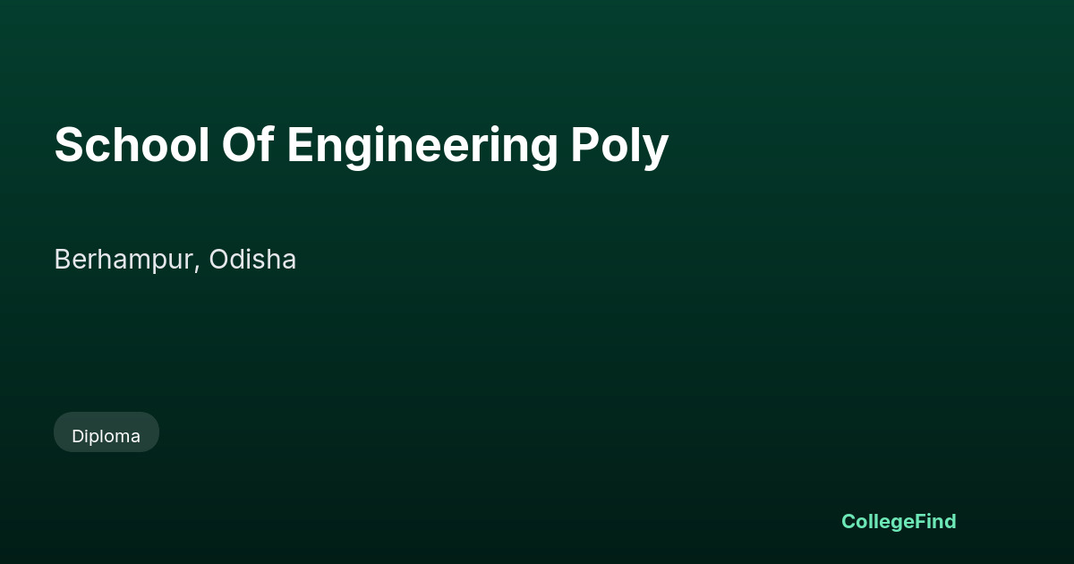 school of engineering poly