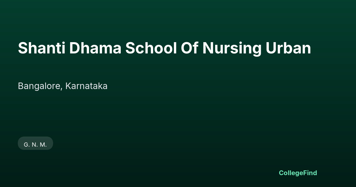 shanti dhama school of nursing urban