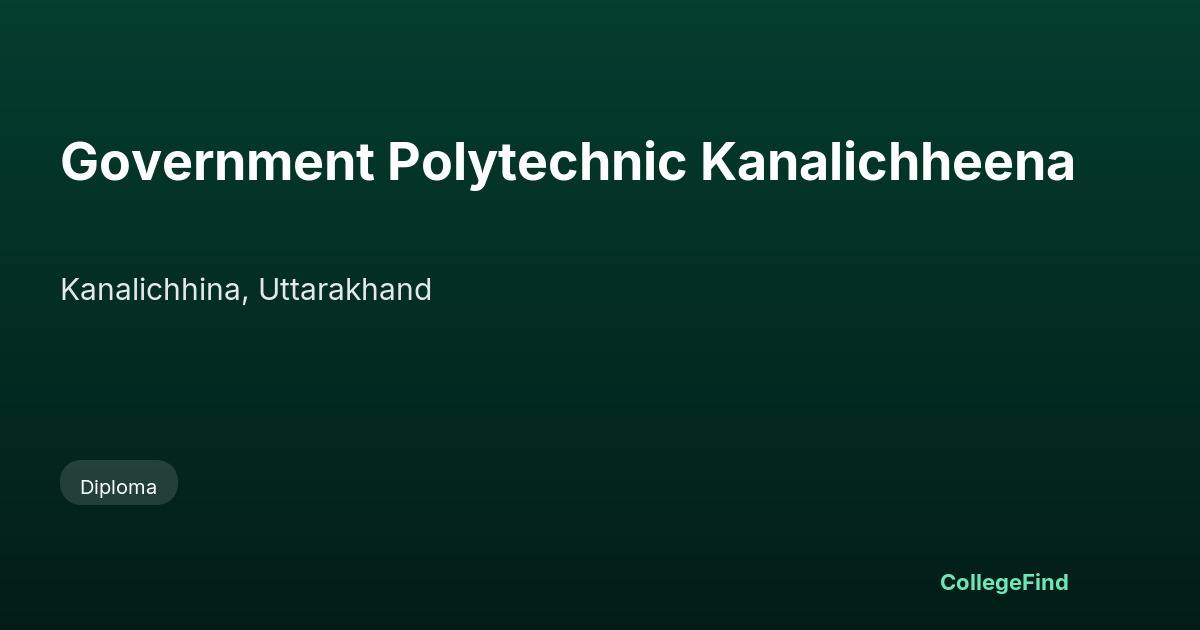 government polytechnic kanalichheena