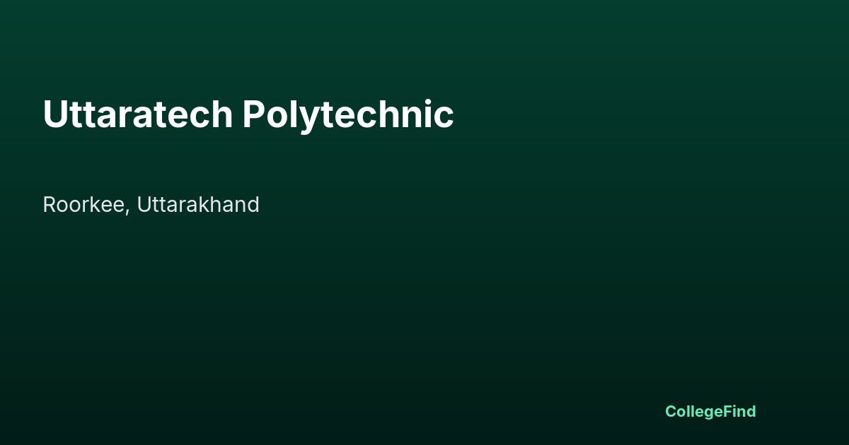 uttaratech polytechnic