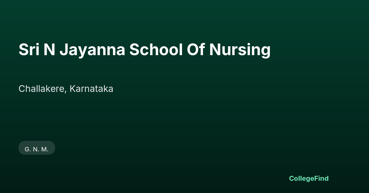 sri n jayanna school of nursing