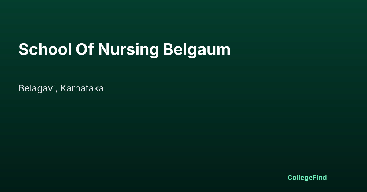 school of nursing belgaum