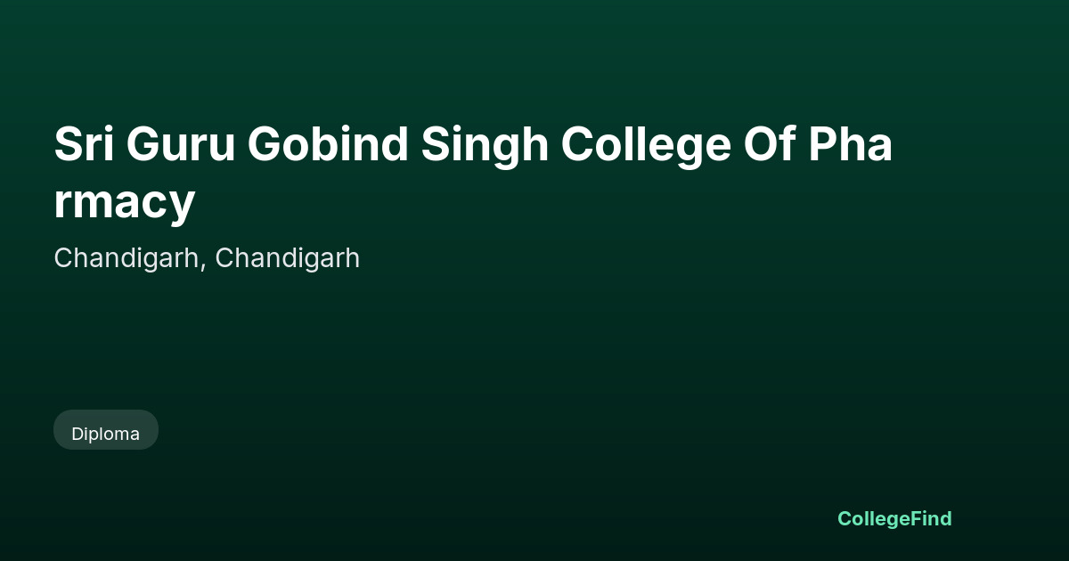 sri guru gobind singh college of pharmacy