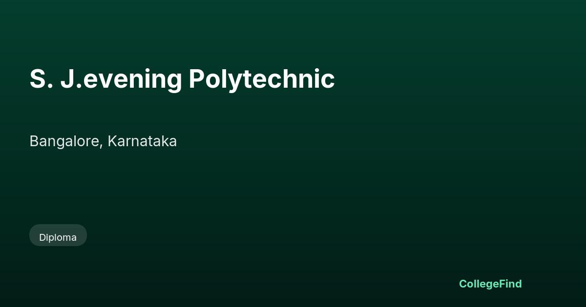 s. j.evening polytechnic