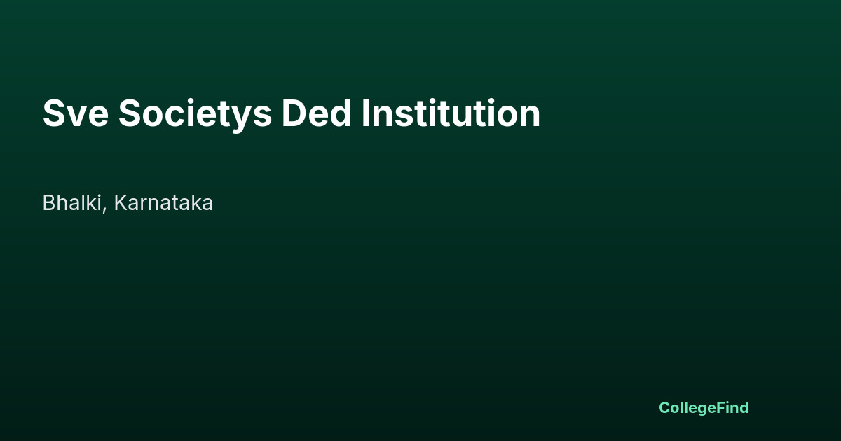 sve societys ded institution