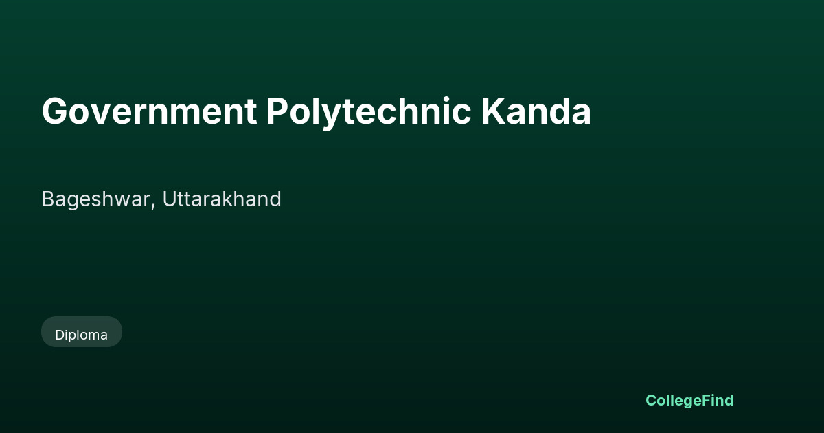 government polytechnic kanda