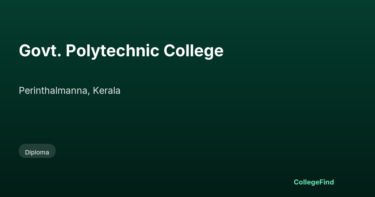 govt. polytechnic college