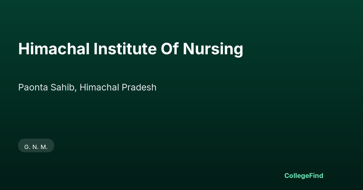himachal institute of nursing