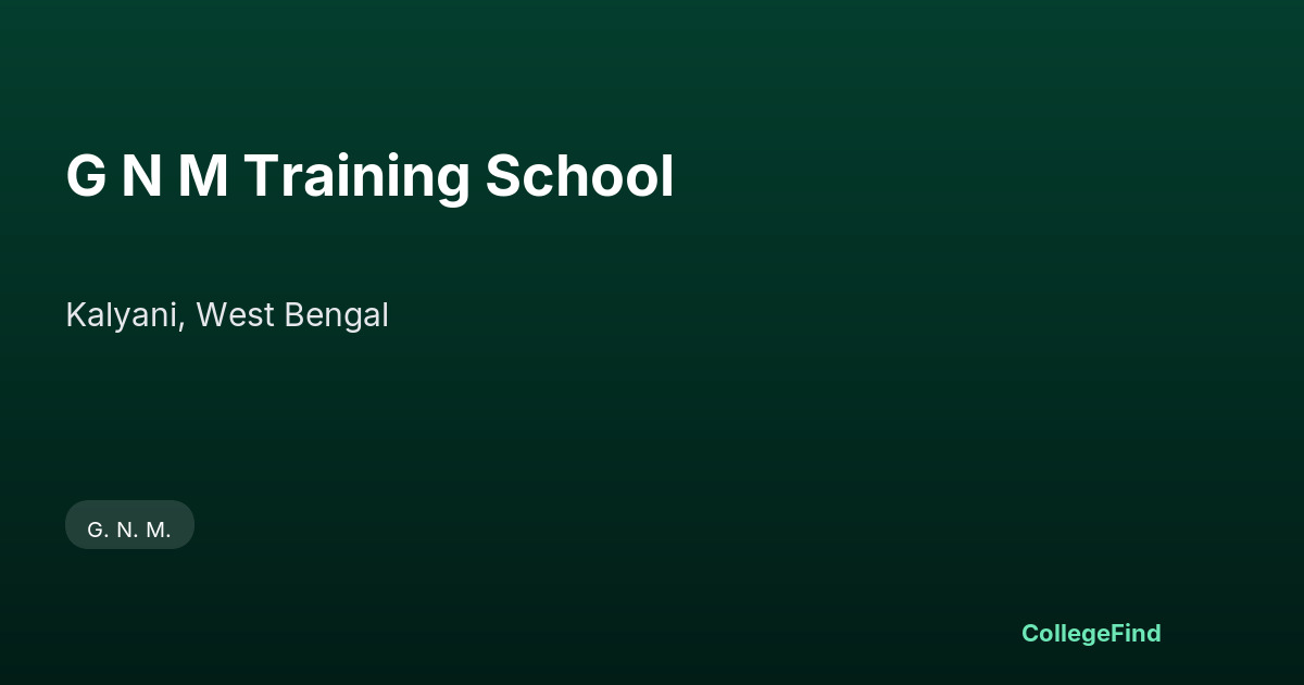 g n m training school