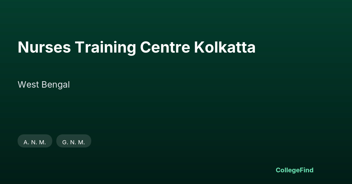 nurses training centre kolkatta