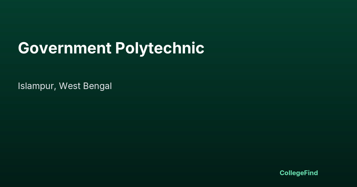 government polytechnic