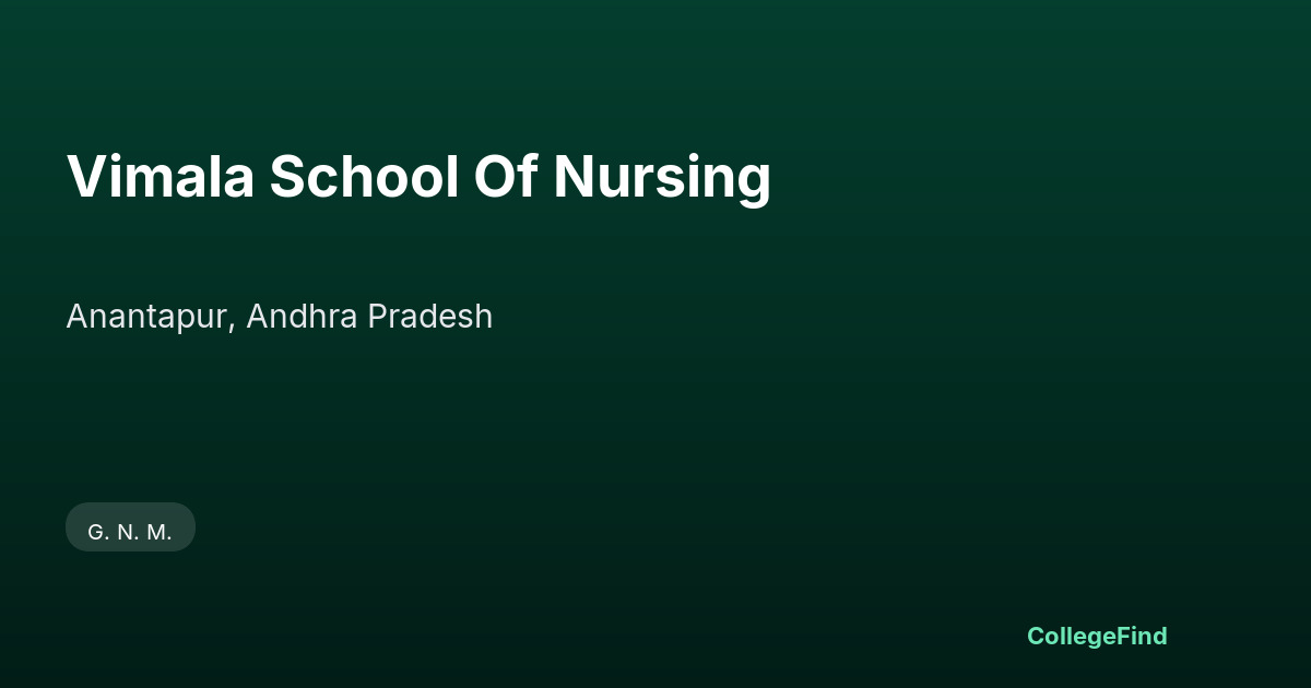 vimala school of nursing
