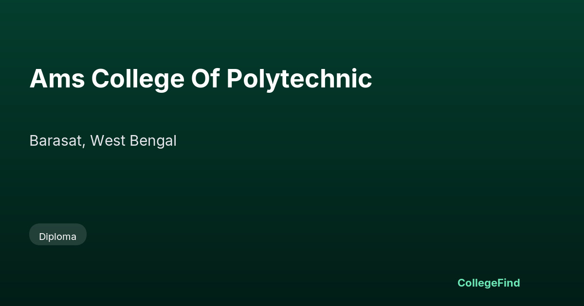 ams college of polytechnic