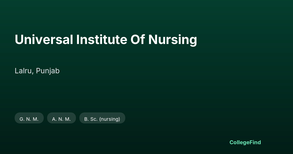 universal institute of nursing