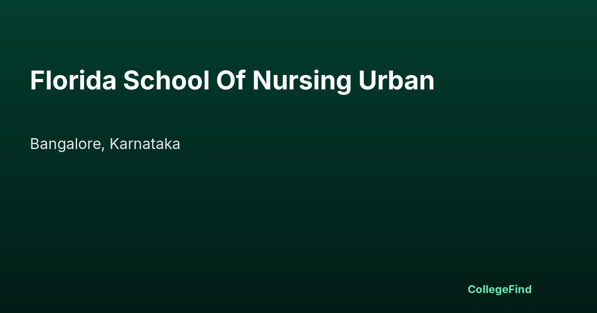 florida school of nursing urban