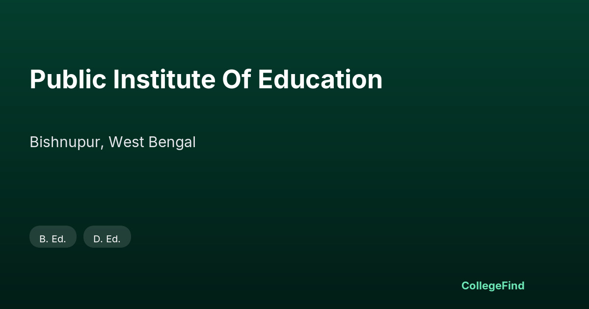 public institute of education