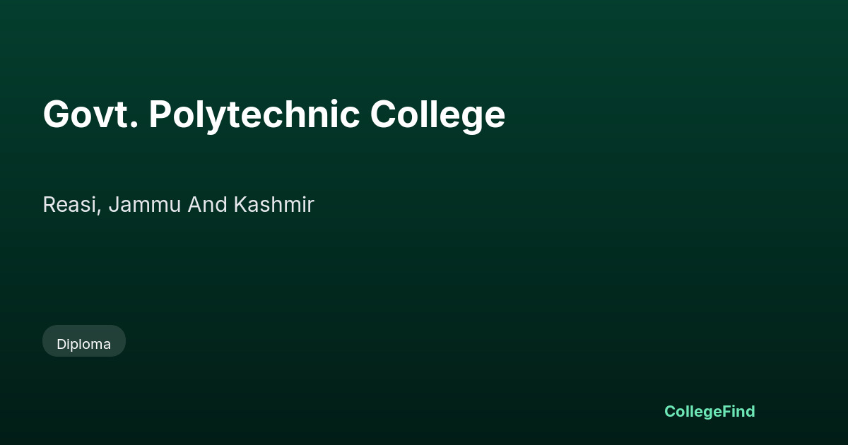 govt. polytechnic college