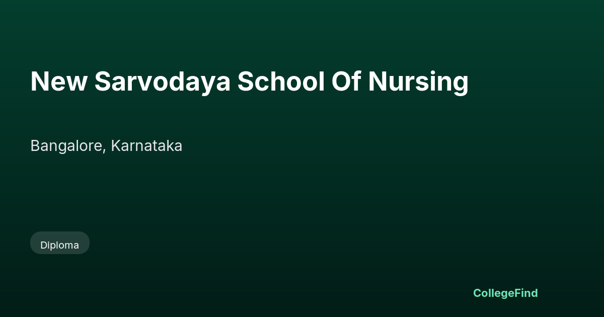 new sarvodaya school of nursing