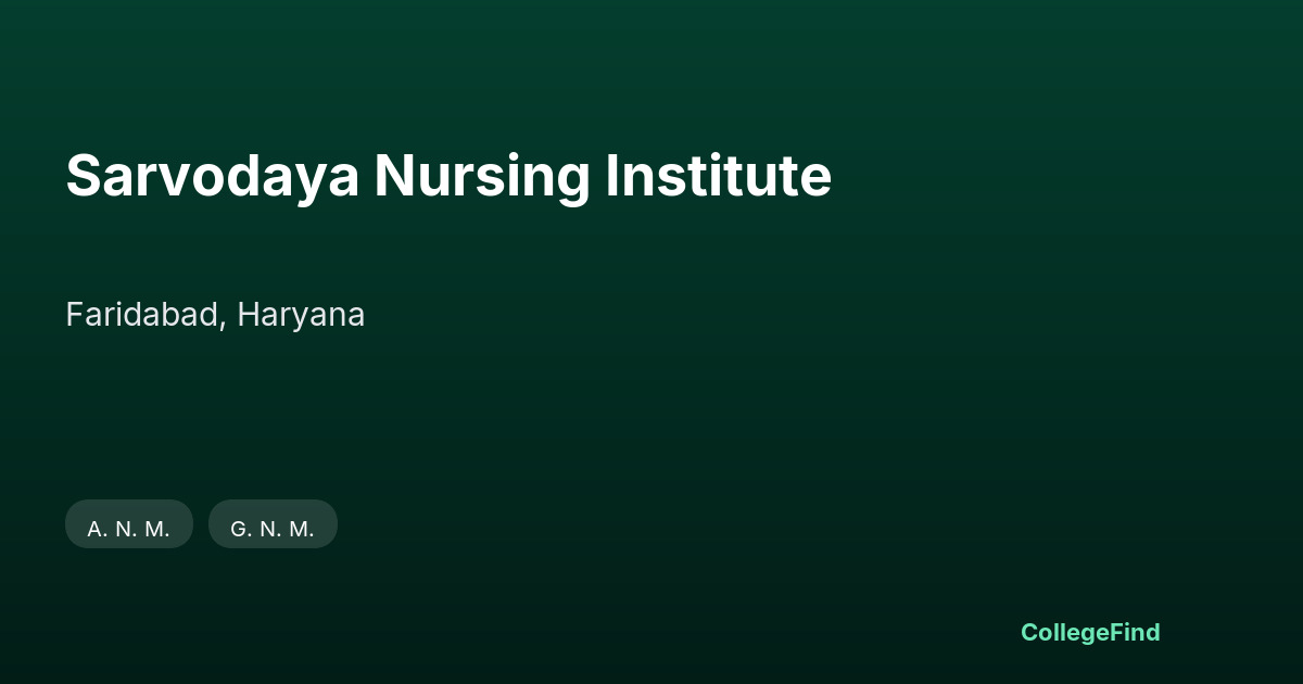 sarvodaya nursing institute