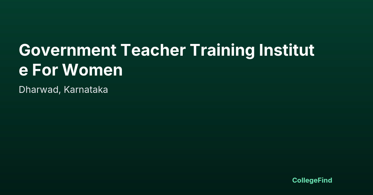 government teacher training institute for women