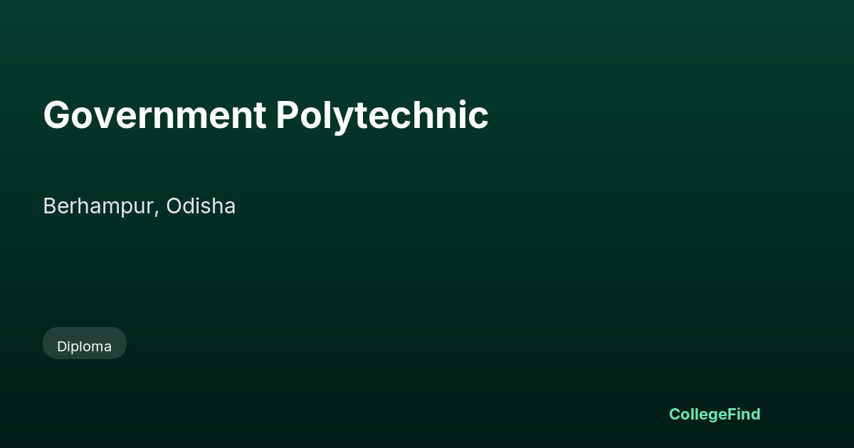 government polytechnic