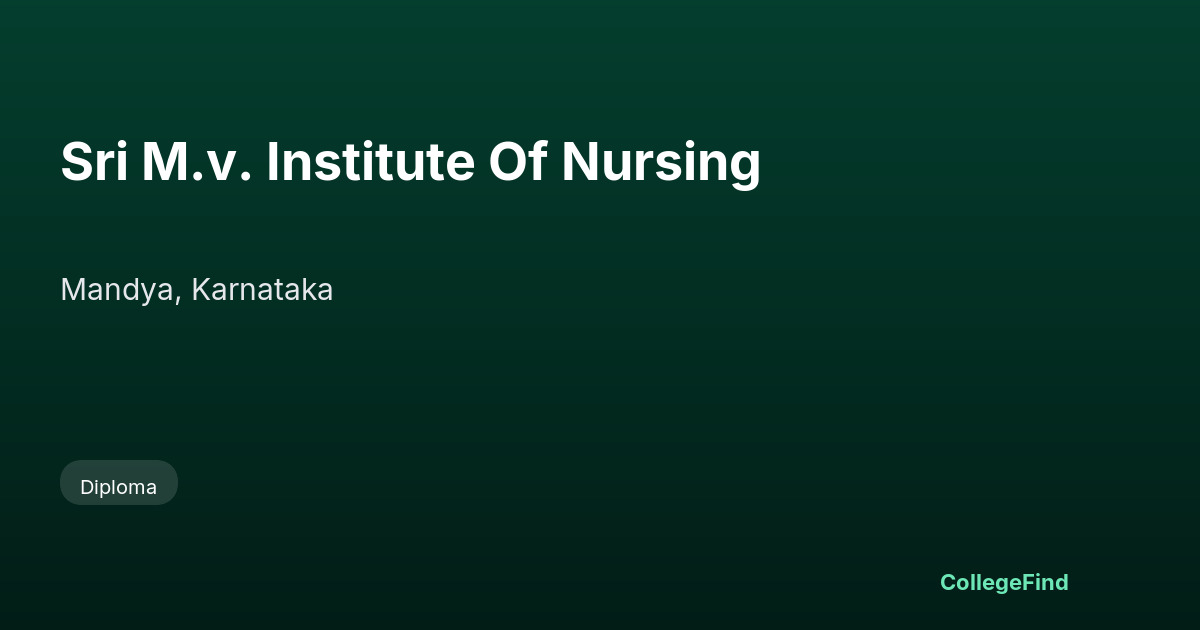 sri m.v. institute of nursing