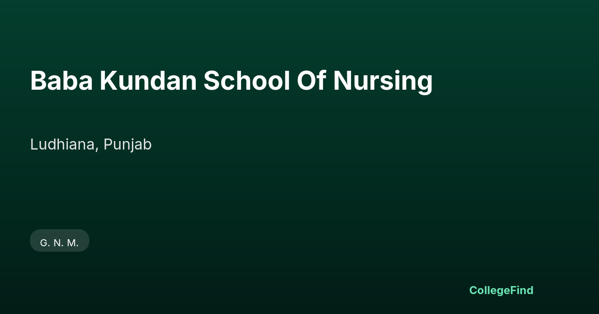 baba kundan school of nursing