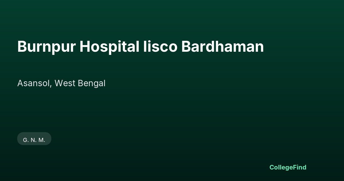 burnpur hospital iisco bardhaman