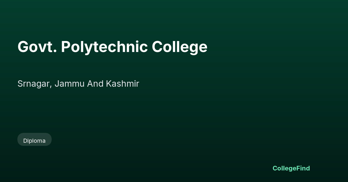 govt. polytechnic college