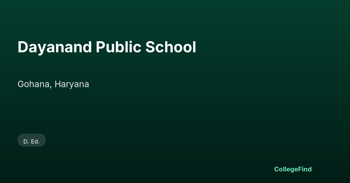 dayanand public school