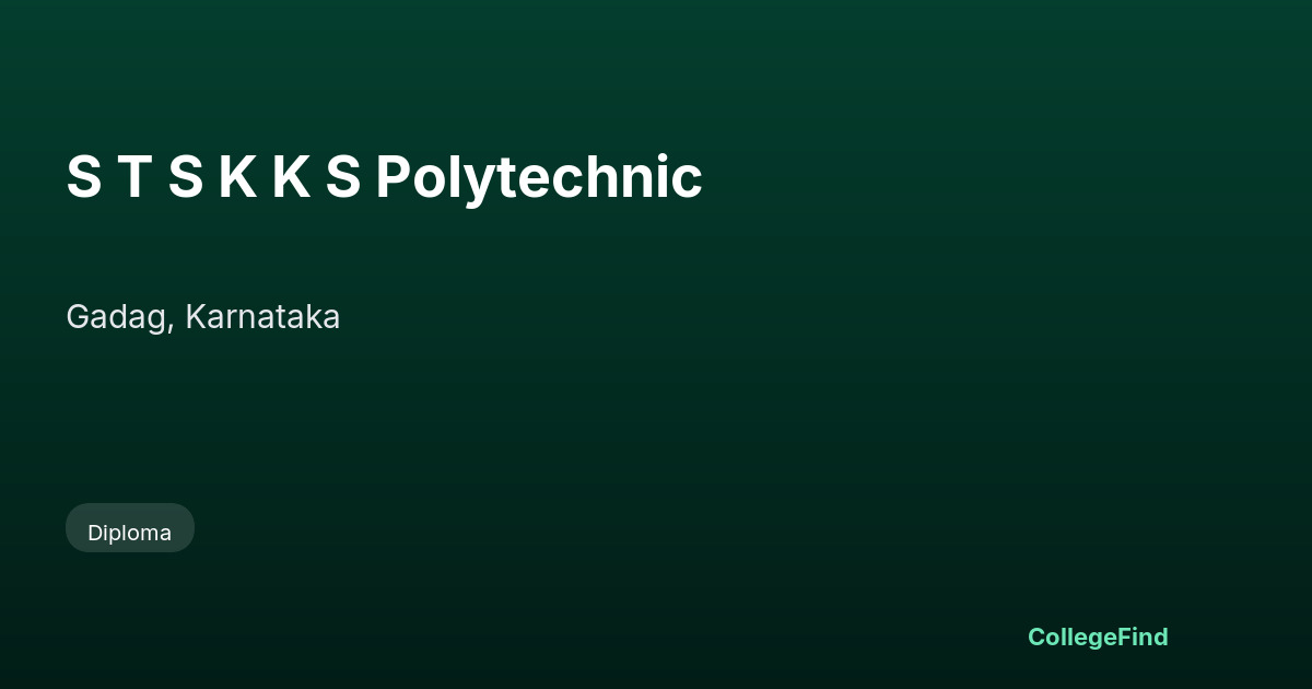 s t s k k s polytechnic