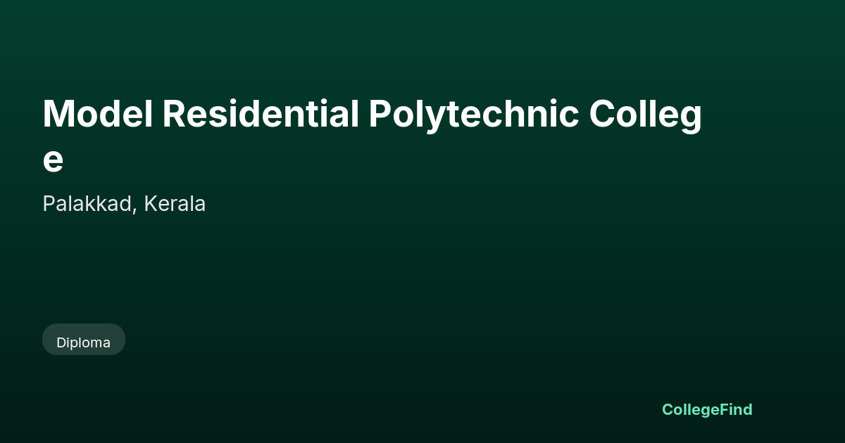 model residential polytechnic college