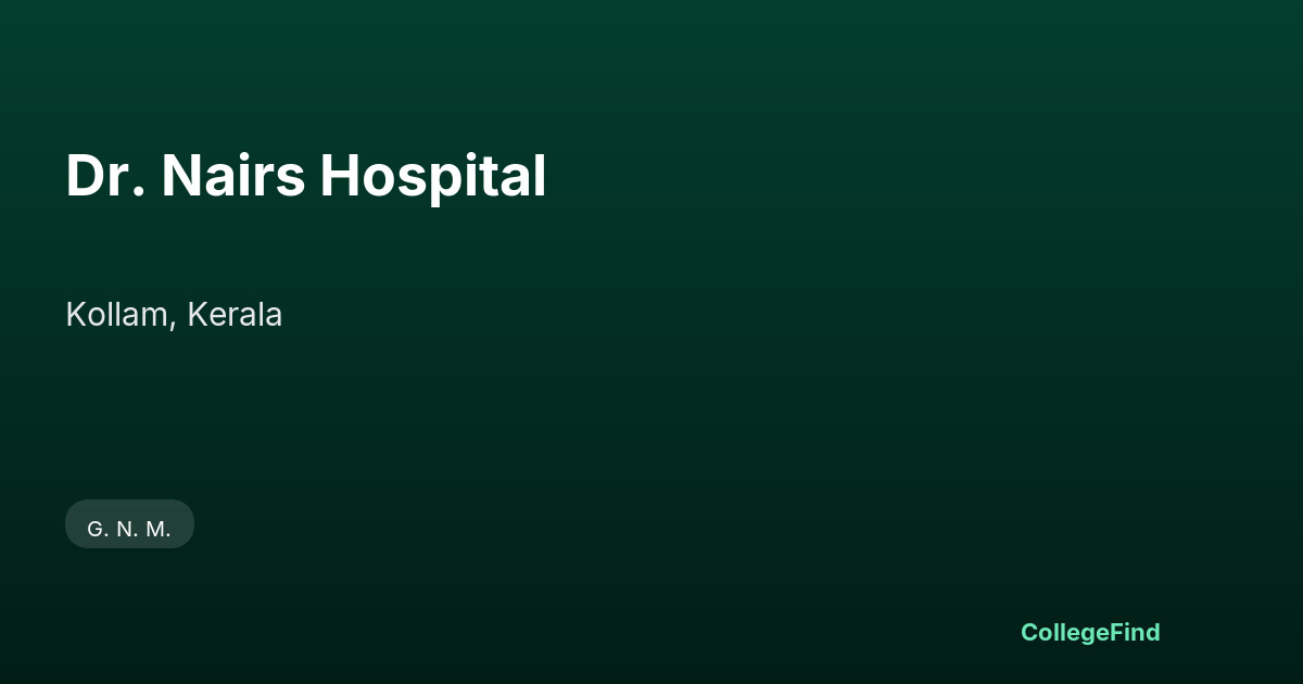dr. nairs hospital